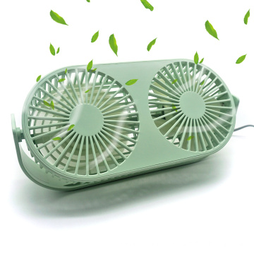 Portable rechargeable USB air cooling dual fan for desk with Aromatherapy repellent pad